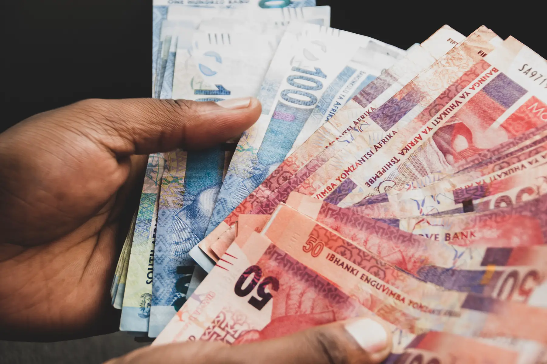 South African rand cash
