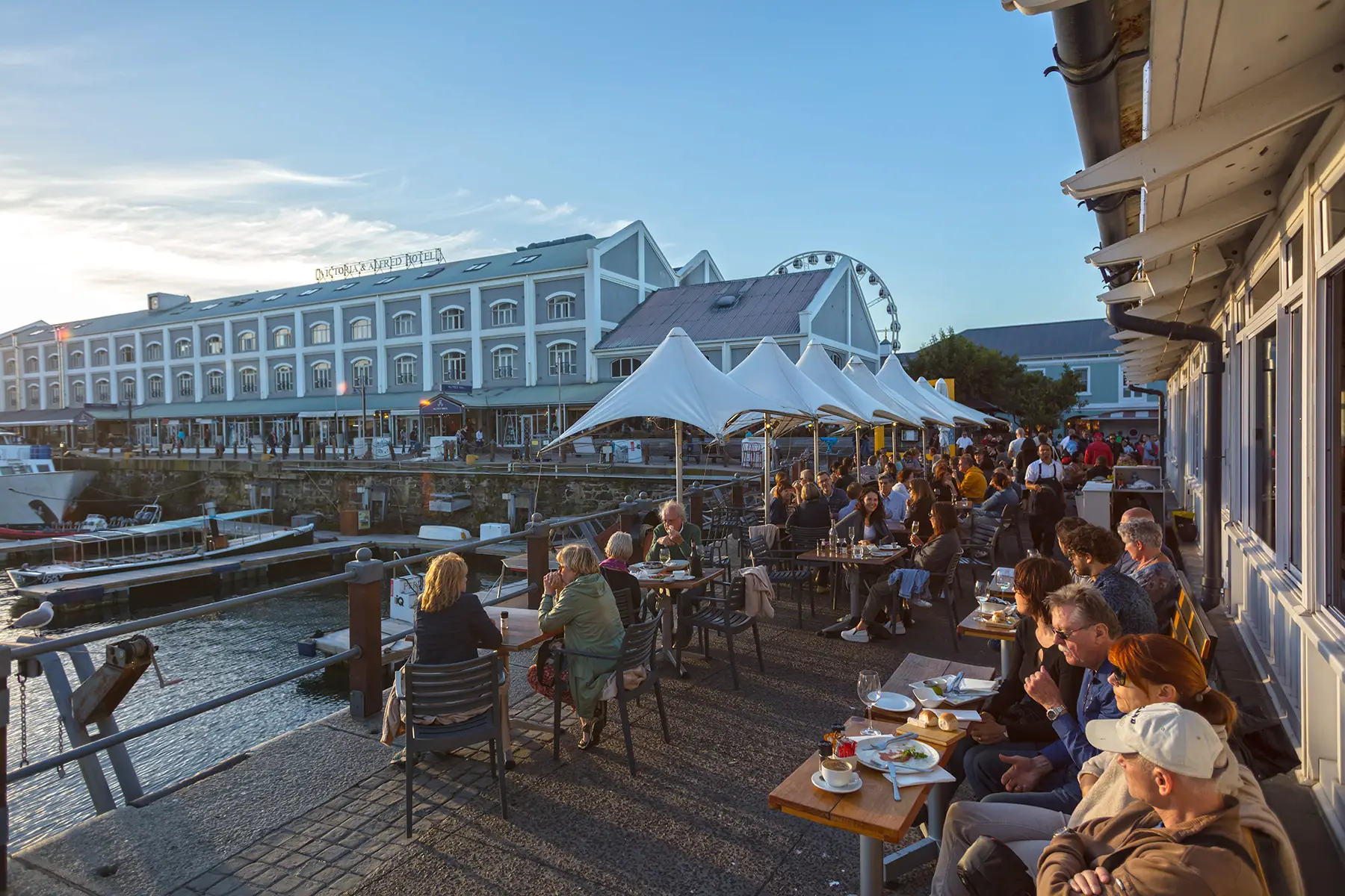 A waterfront café in Cape Town
